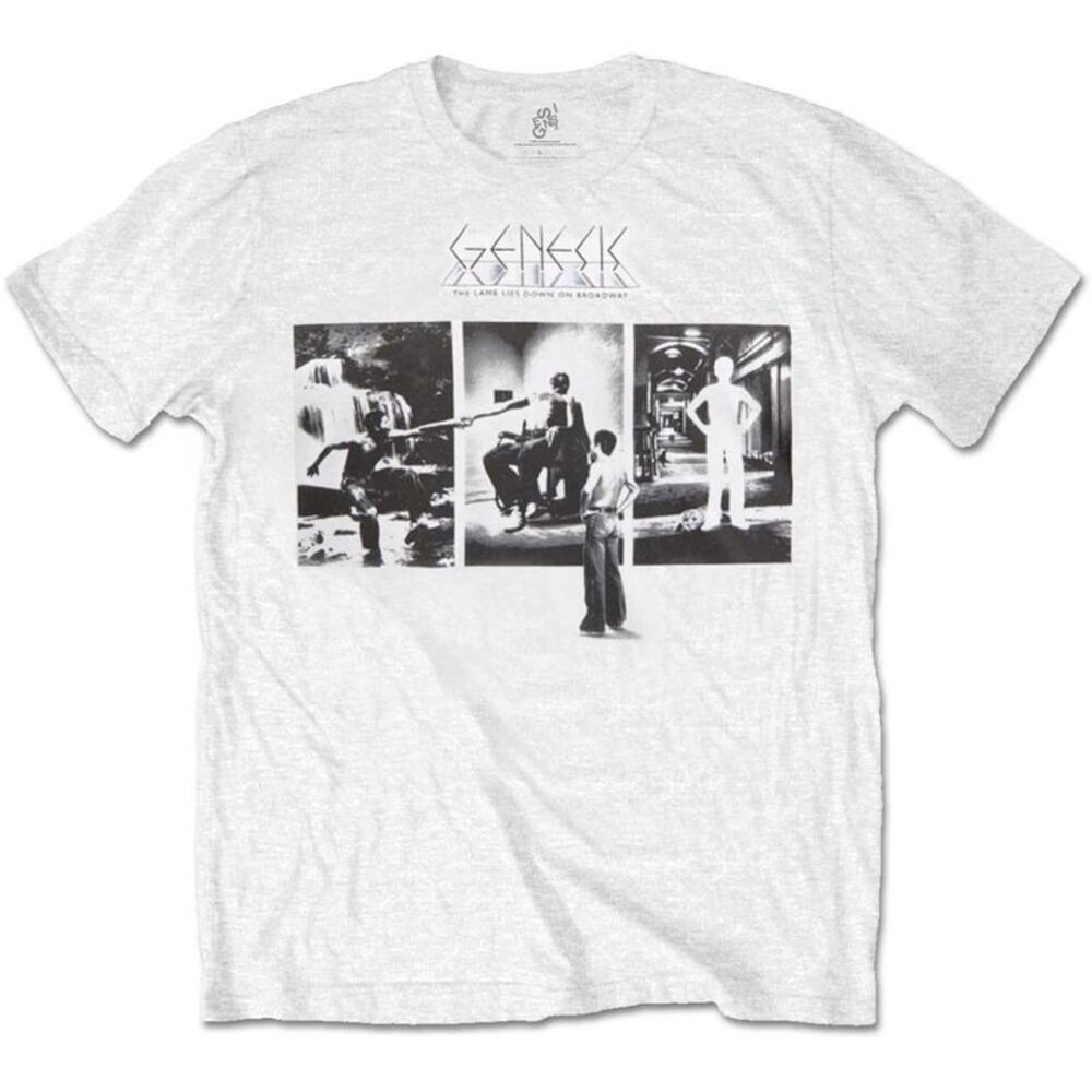 Genesis Unisex Adult The Lamb Lies Down On Broadway T-Shirt / White